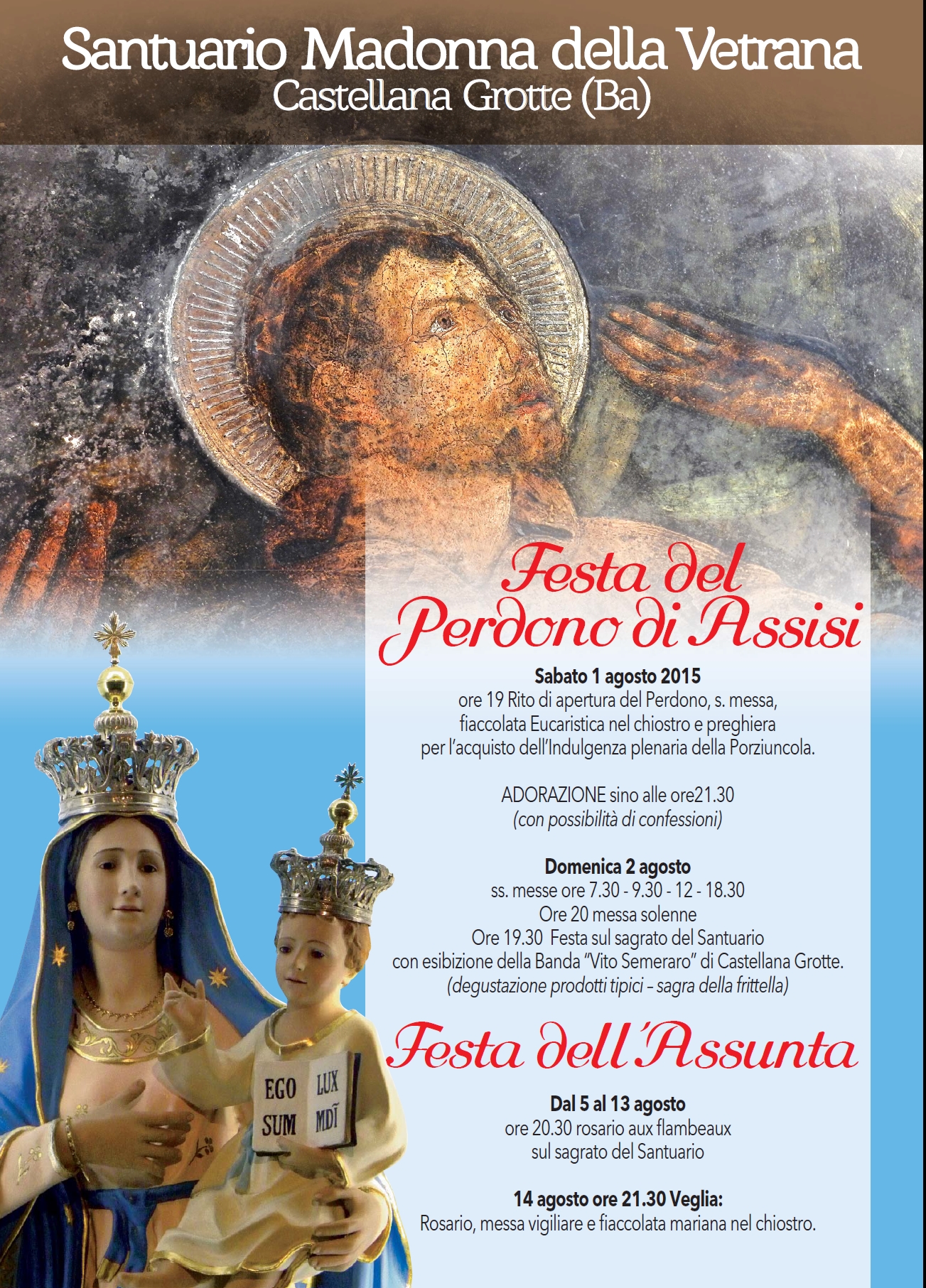Ordine Francescano Secolare Di Puglia La Festa Del Perdono Di Assisi Organizzata Dai Frati Minori Del Convento Di Castellana Grotte