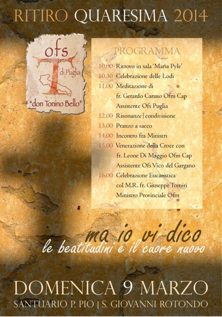 locandina ritiro quaresima 2014 zona uno (dimensioni ridotte)