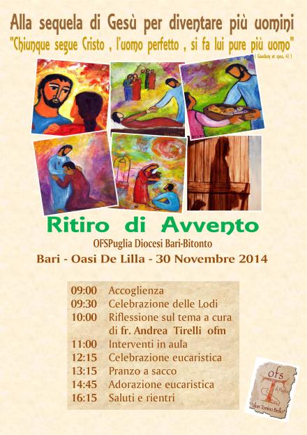 locandina ritiro avvento 2014 diocesi bari